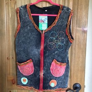 🌞NWT zip top from Nepal🌞
